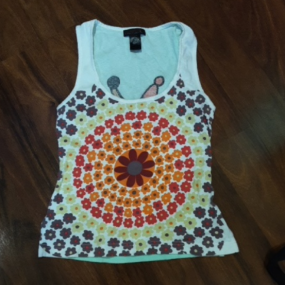 Custo Barcelona Multicolor Floral Tank Top